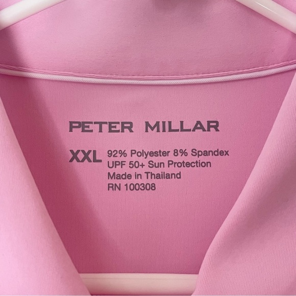 Peter Millar Women's Golf Polo Pink UPF 50+ Size XXL - Picture 7 of 9